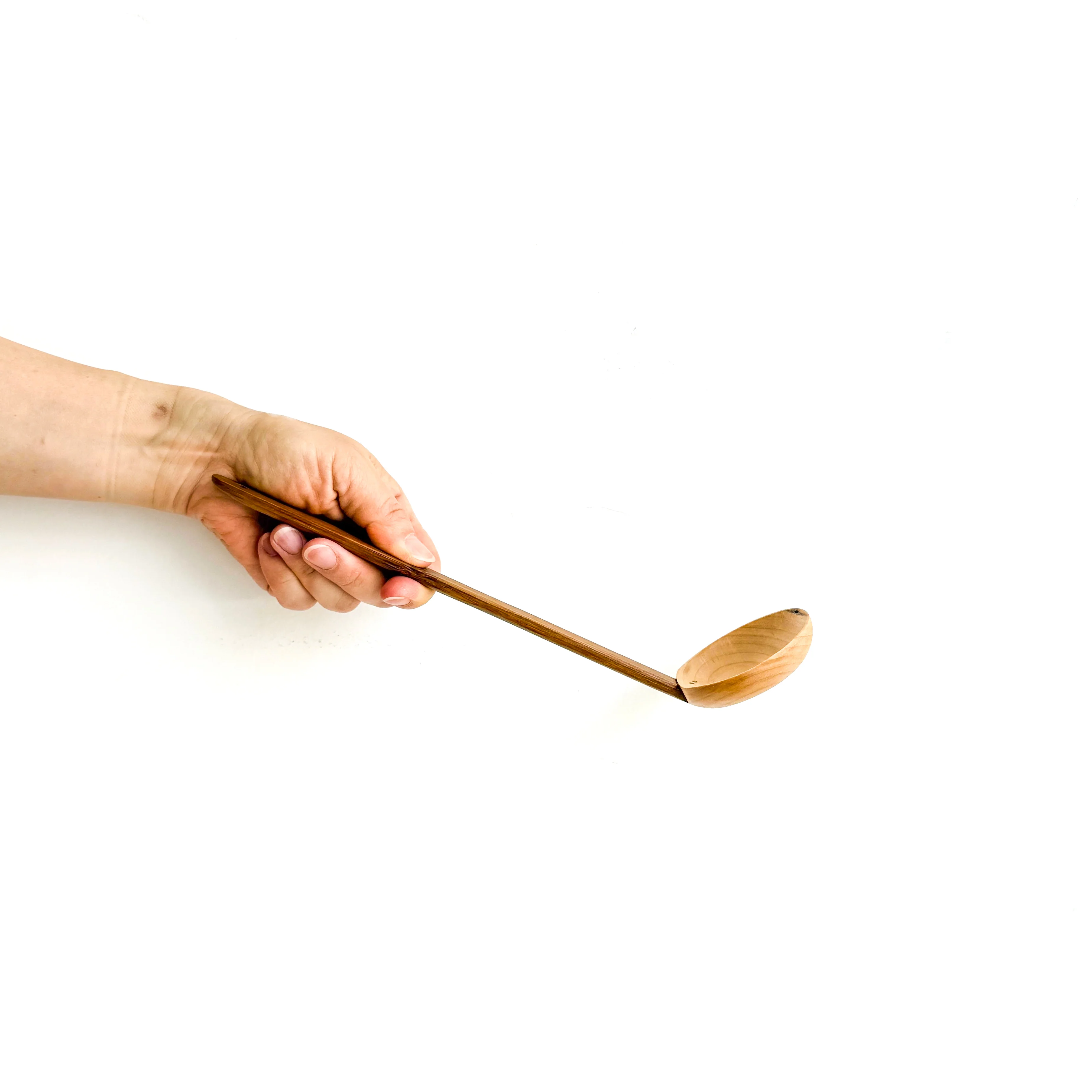 Bamboo and Lotus Wood Serving Ladle - Image 3