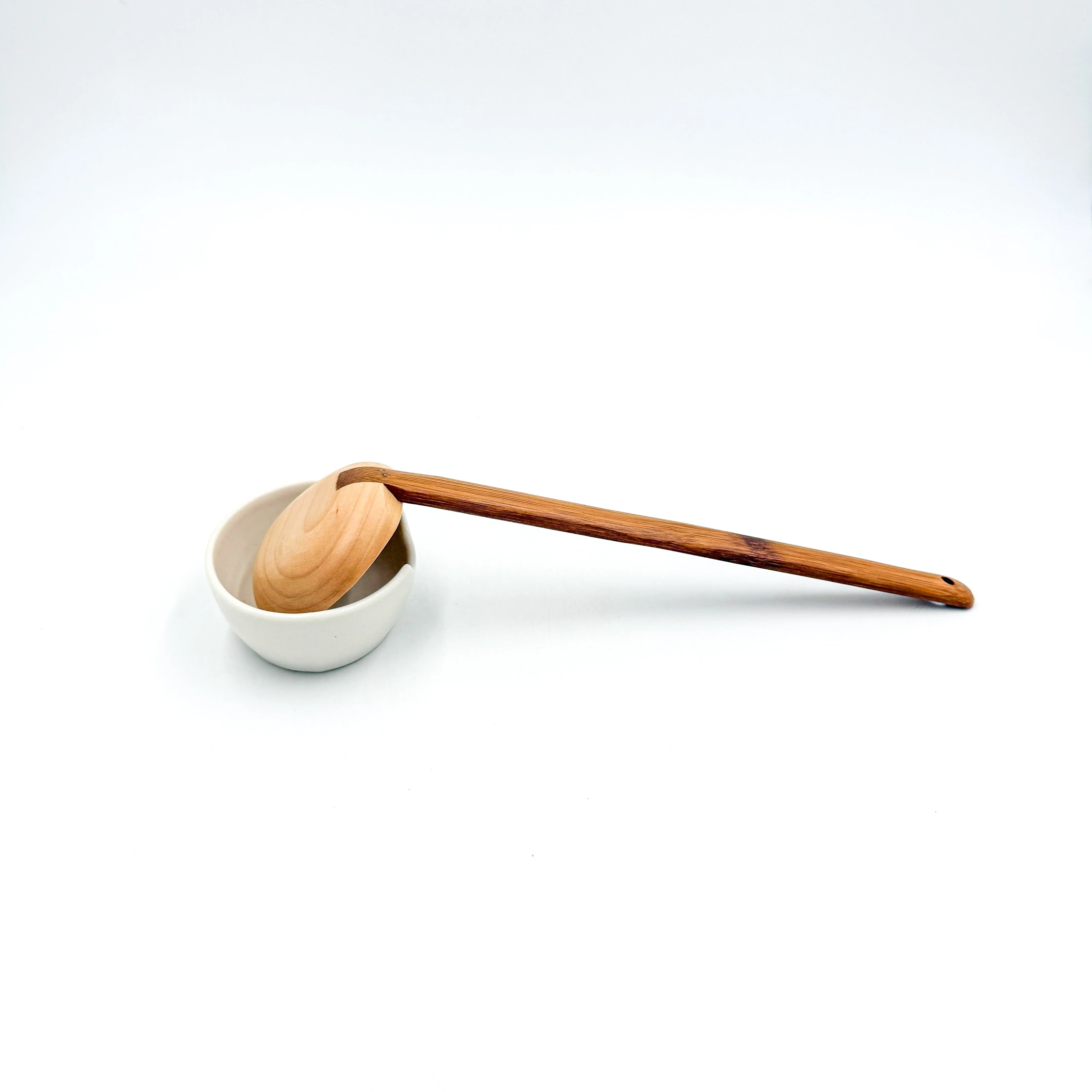 Bamboo and Lotus Wood Serving Ladle - Image 4