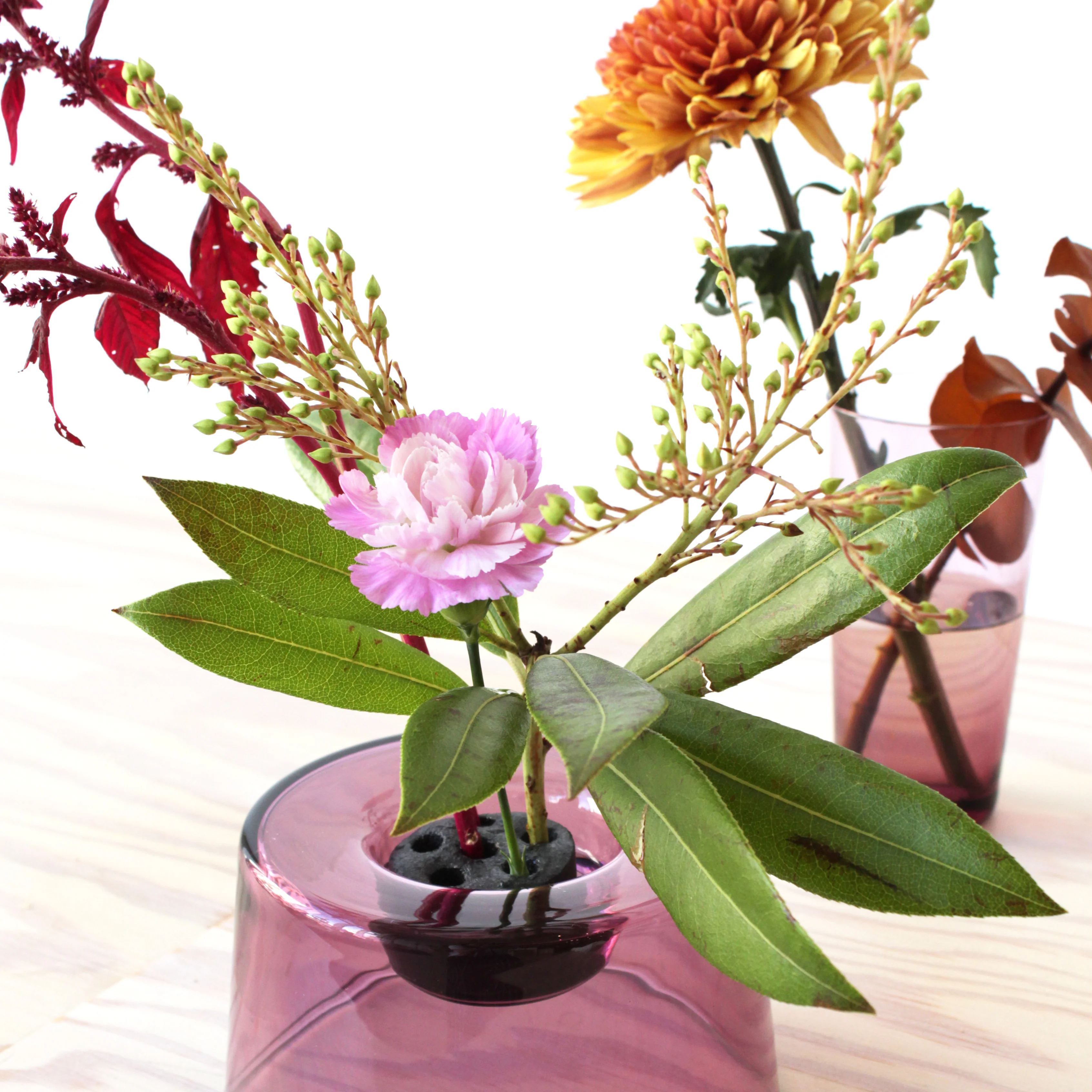 Bamboo Charcoal Kenzan Flower Stand - Image 7