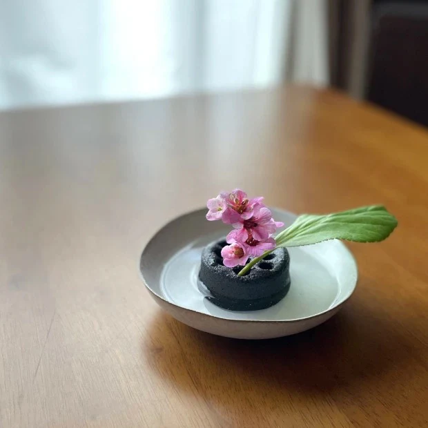 Bamboo Charcoal Kenzan Flower Stand - Image 8