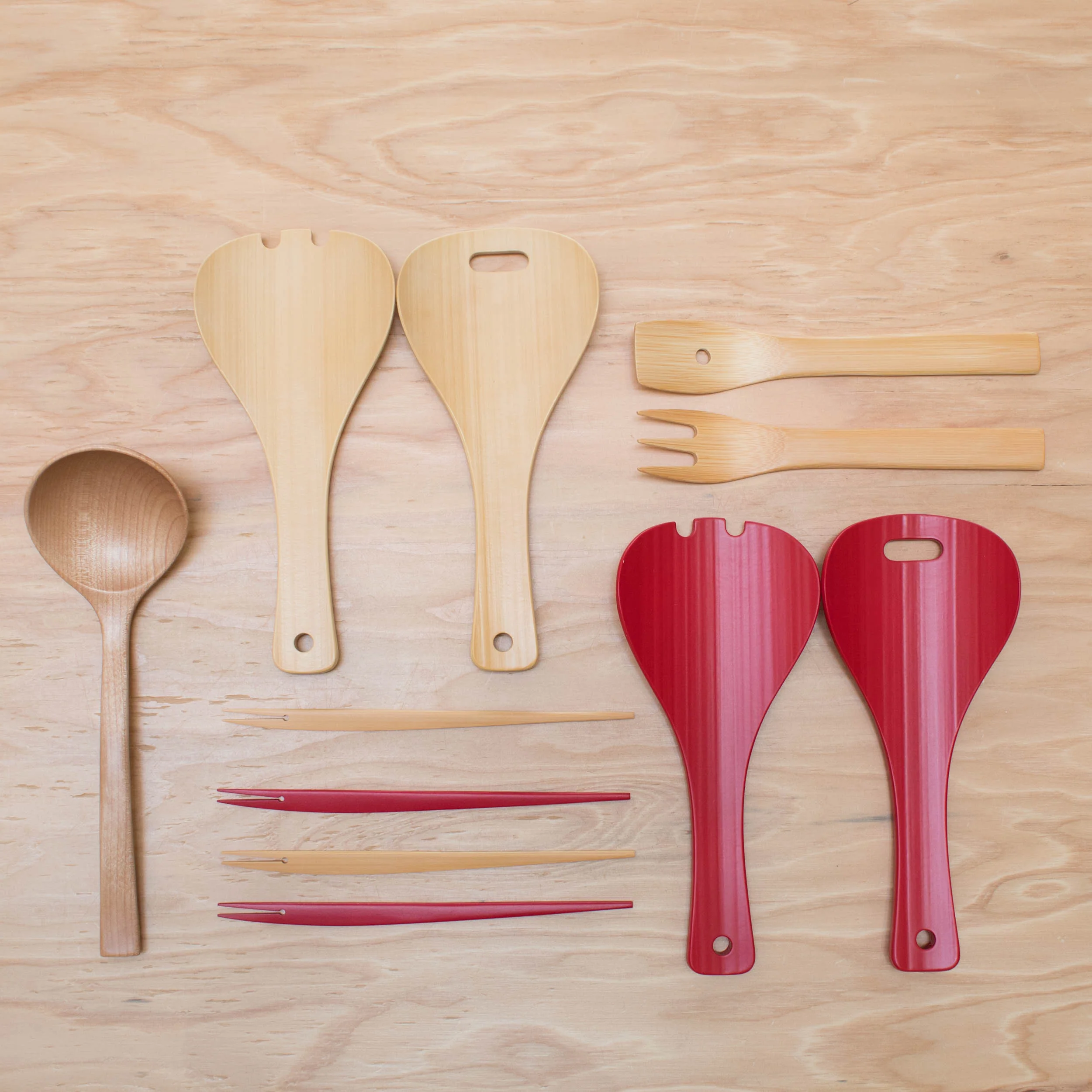Bamboo Salad Server (Wide) by Kai Nobuo Kobo - Image 3