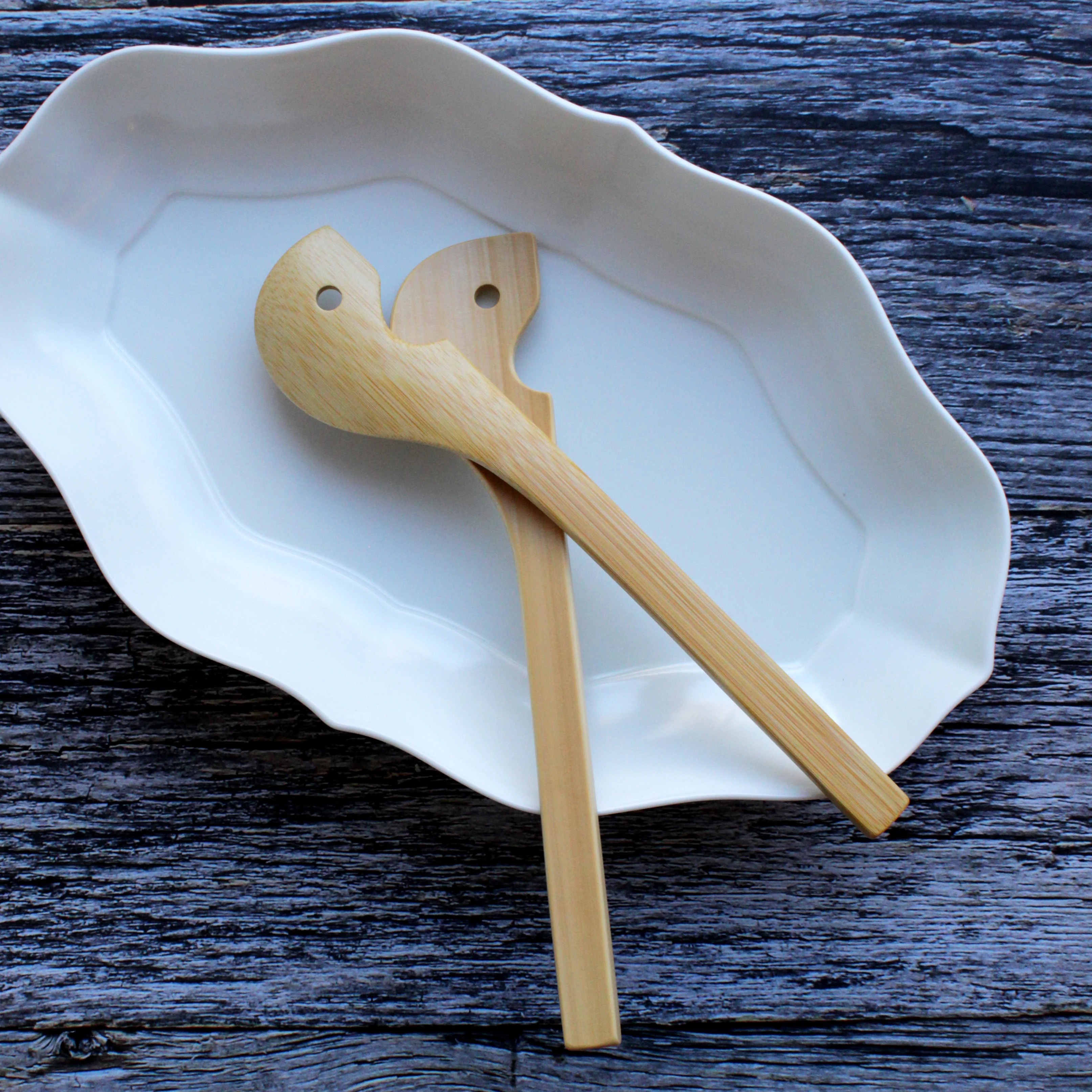 Bamboo Twin-Face Salad Server by Kai Nobuo Kobo - Image 5