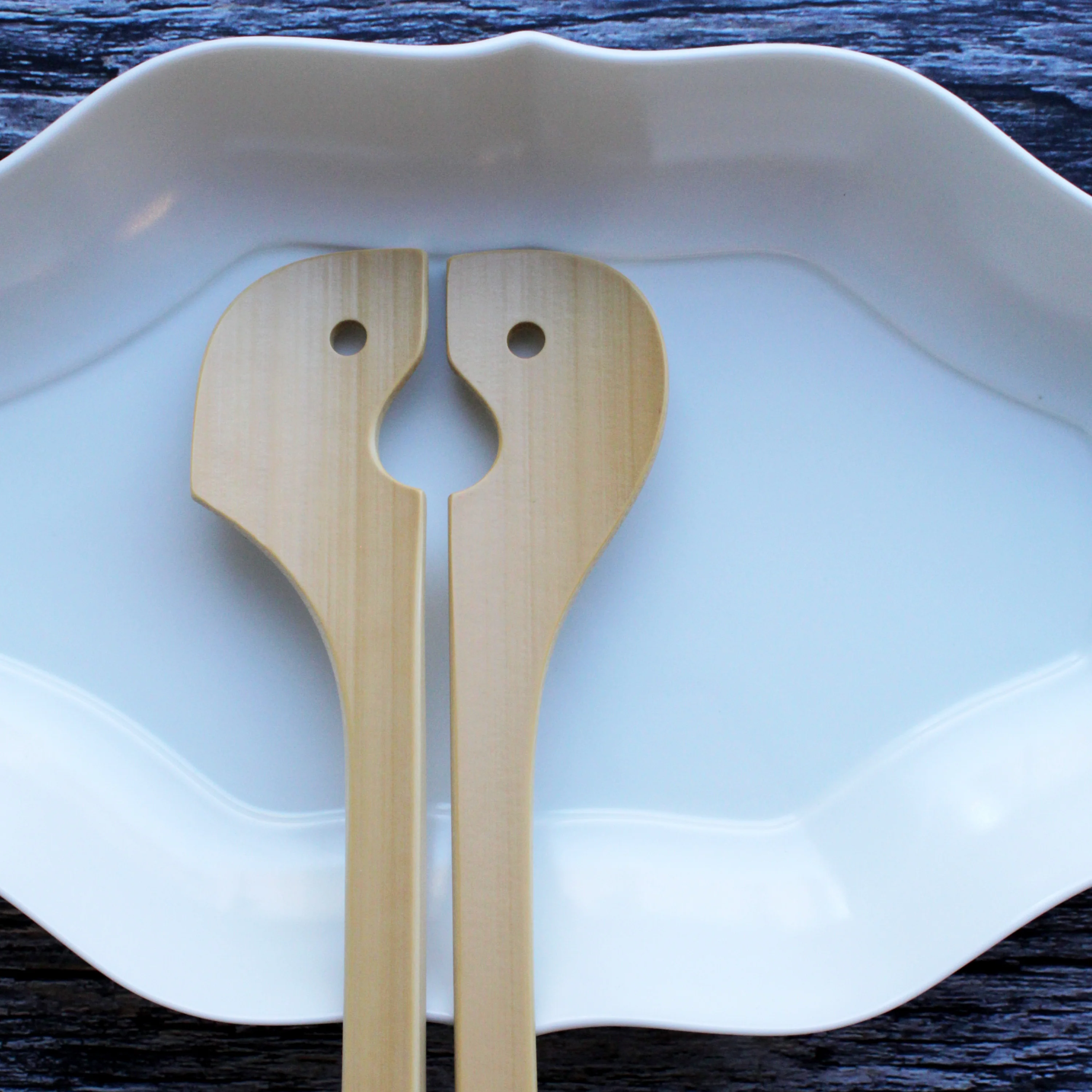 Bamboo Twin-Face Salad Server by Kai Nobuo Kobo - Image 6