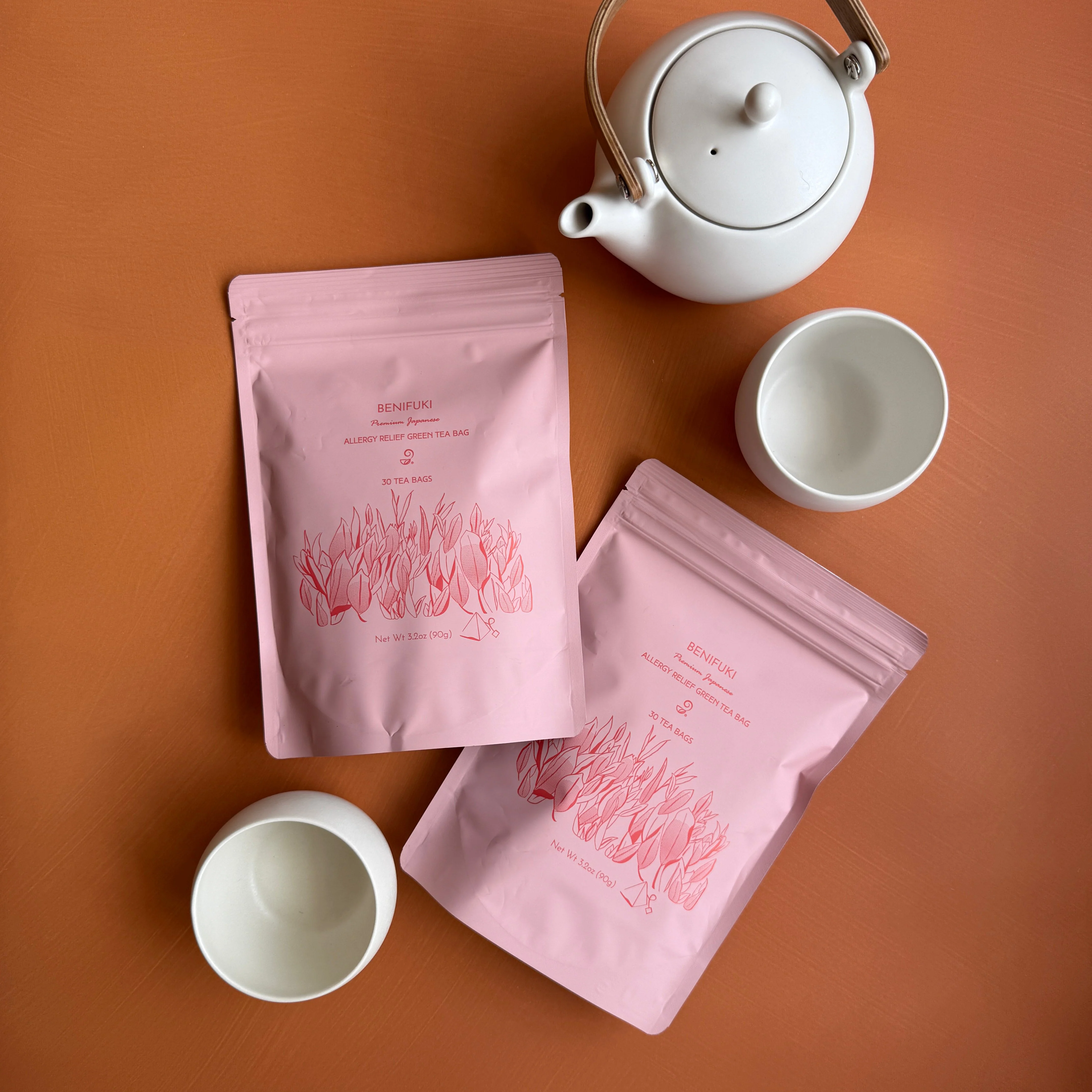 BENIFUKI – Allergy Relief Japanese Green Tea (30 Tea Bags) - Image 5