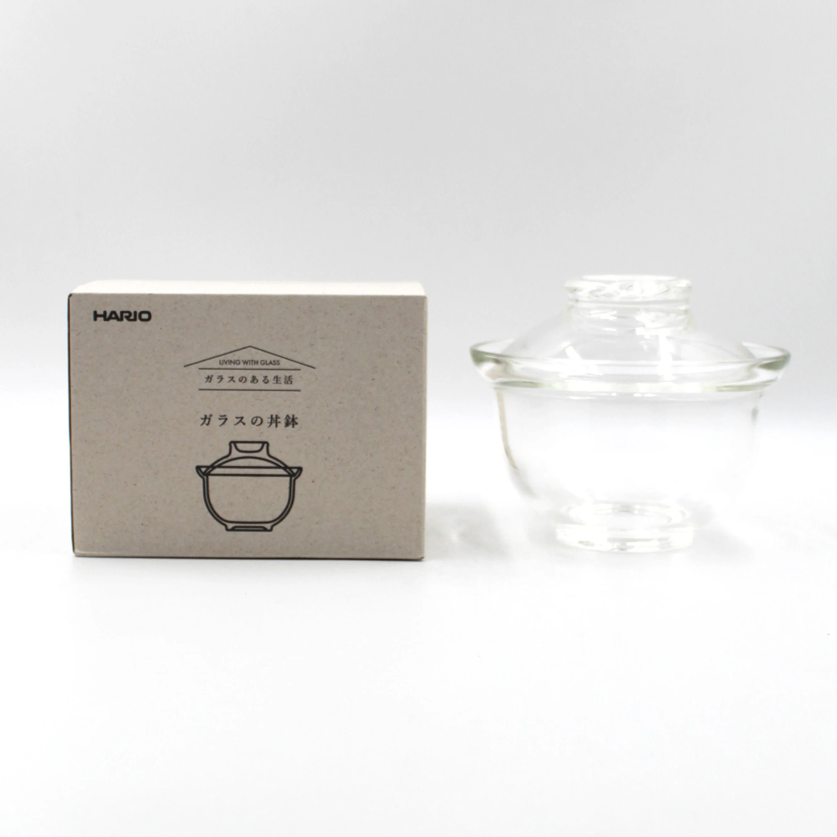 Glass Donburi Bowl with Lid - Image 2