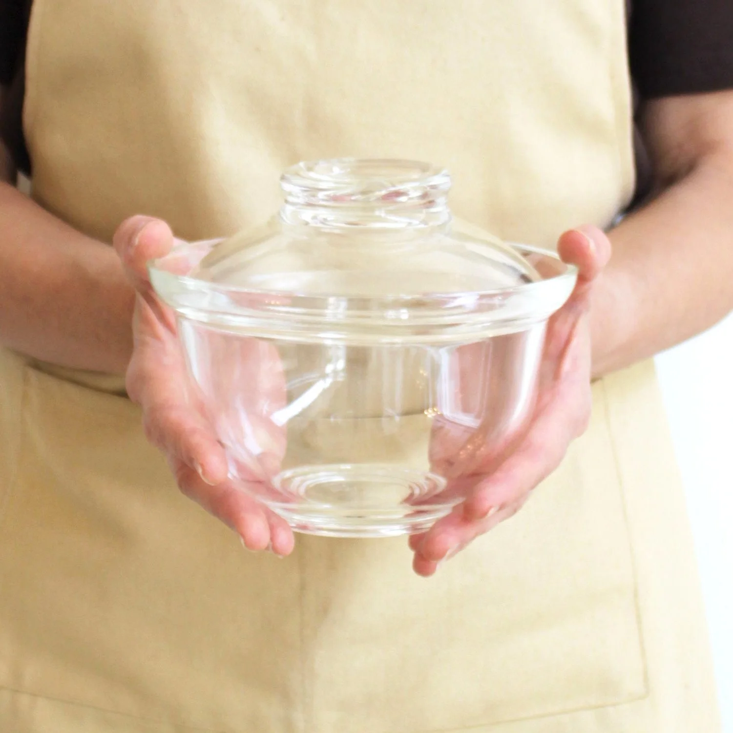 Glass Donburi Bowl with Lid - Image 3