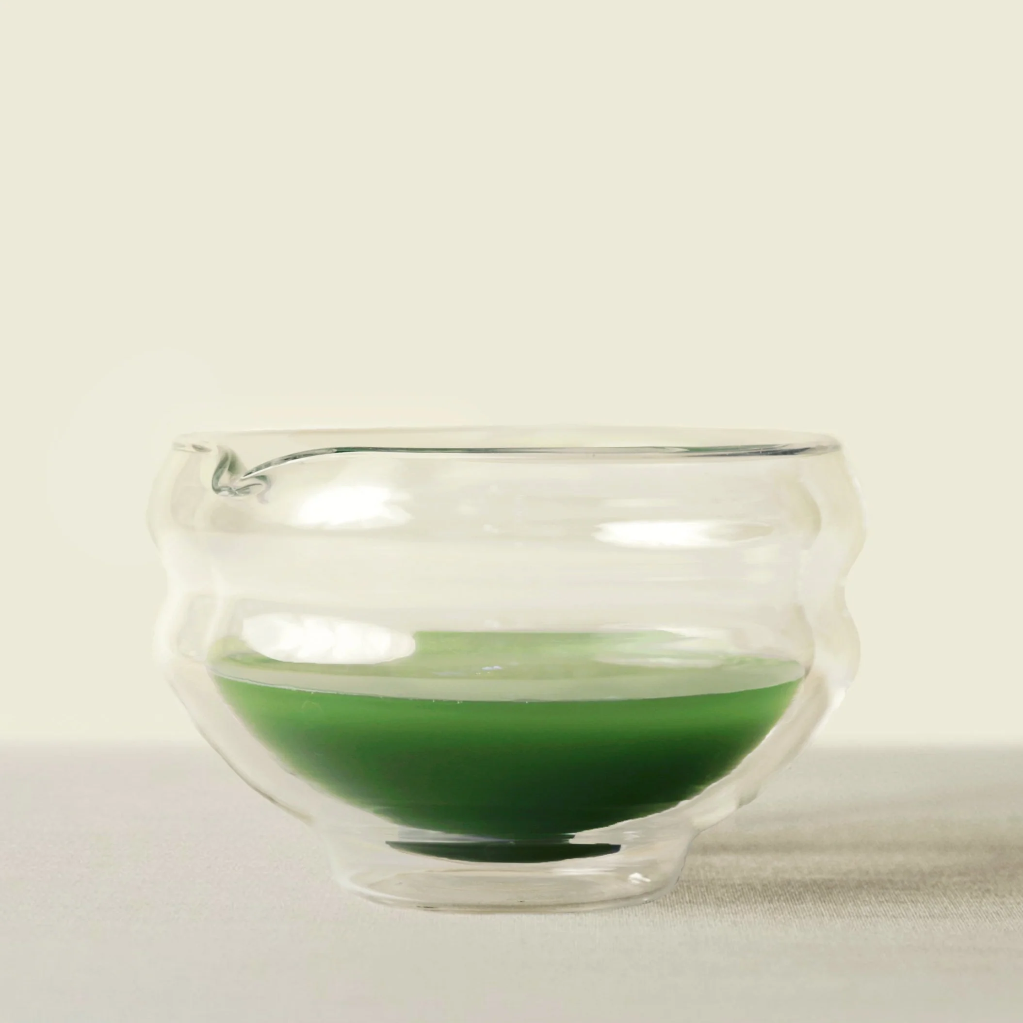 Glass Katakuchi Matcha Serving Bowl - Image 3