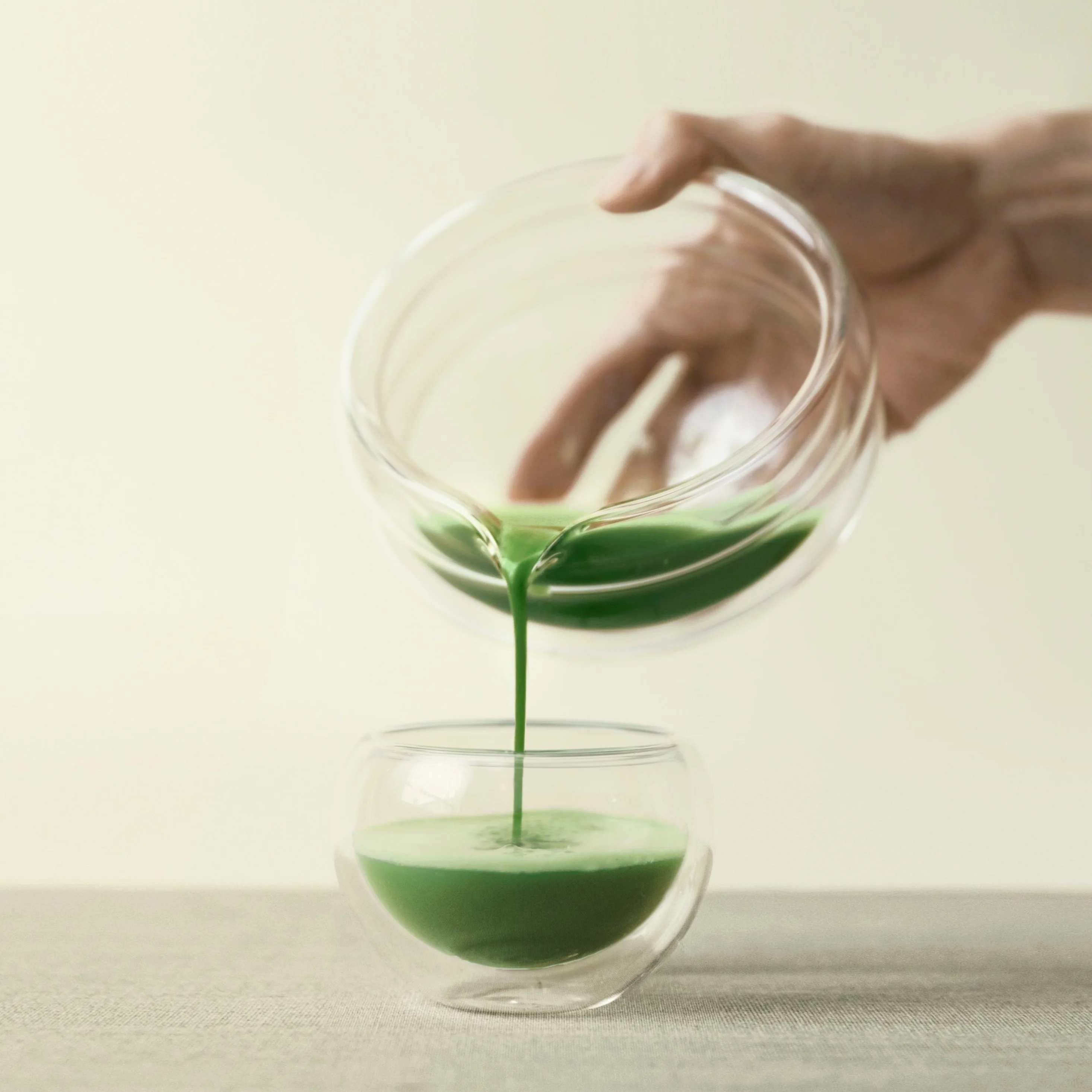Glass Katakuchi Matcha Serving Bowl - Image 4
