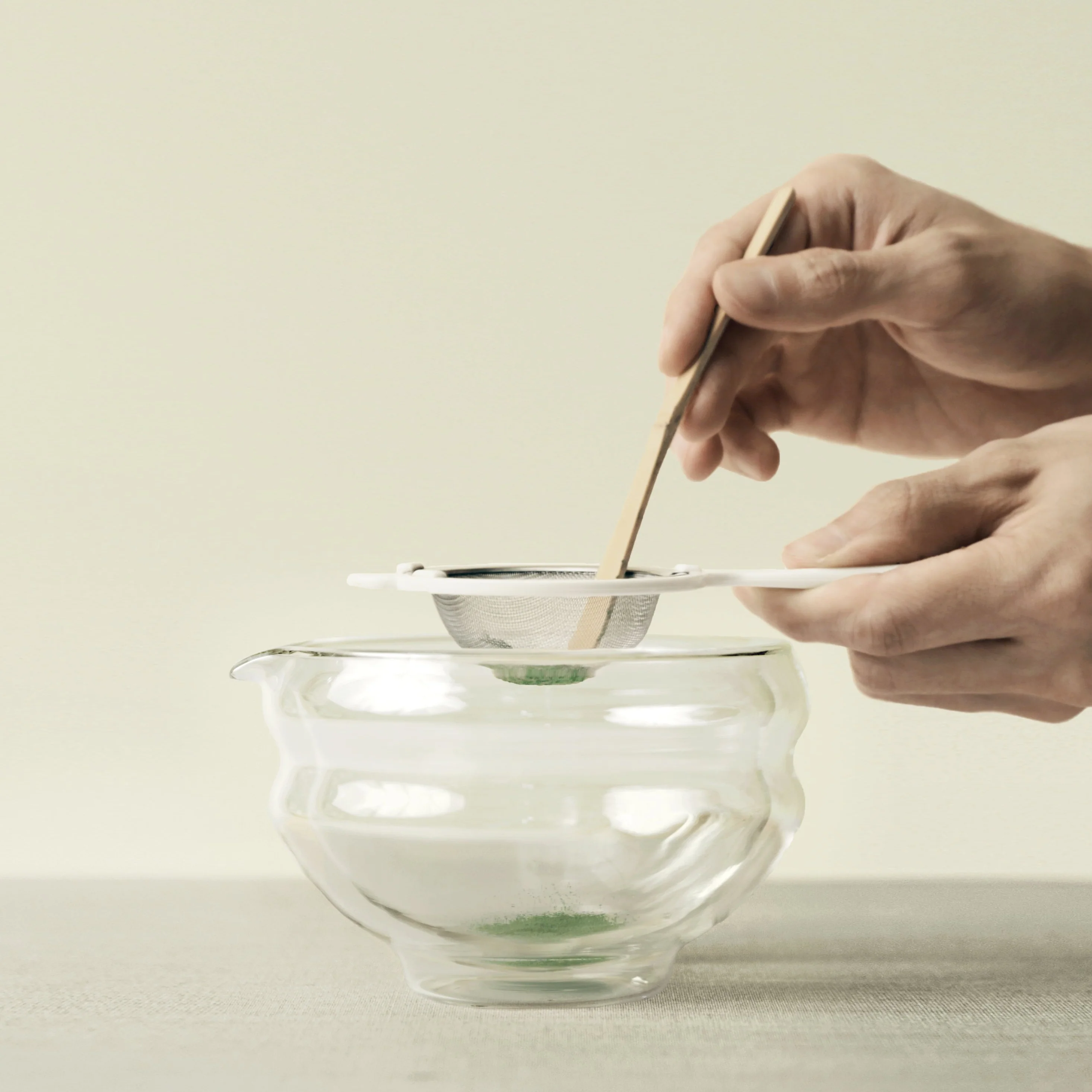Glass Katakuchi Matcha Serving Bowl - Image 9