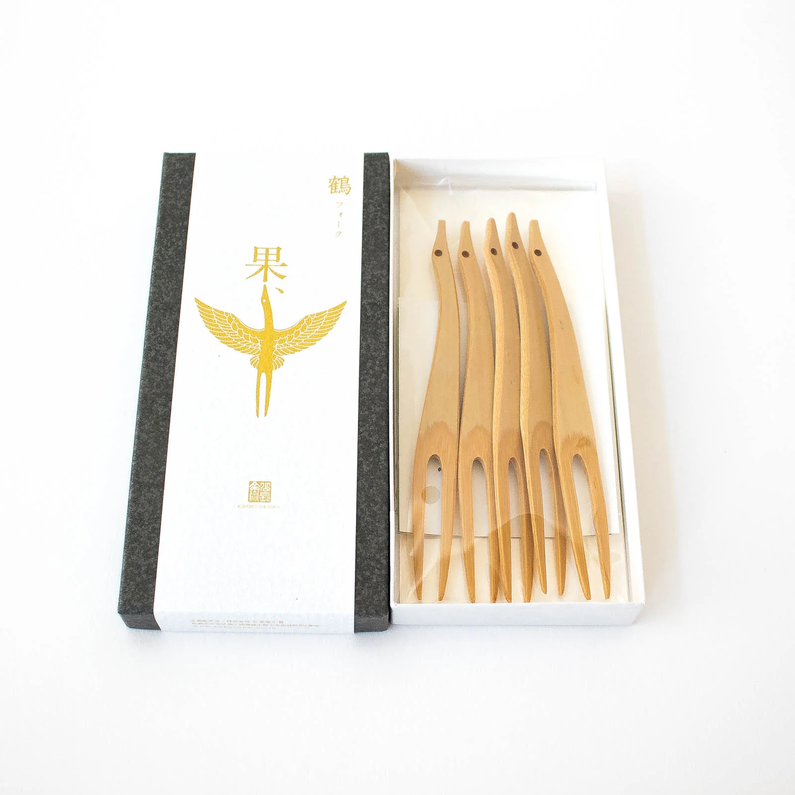 Kyoto Bamboo Tori Dessert Fork (Set of 5) - Image 4