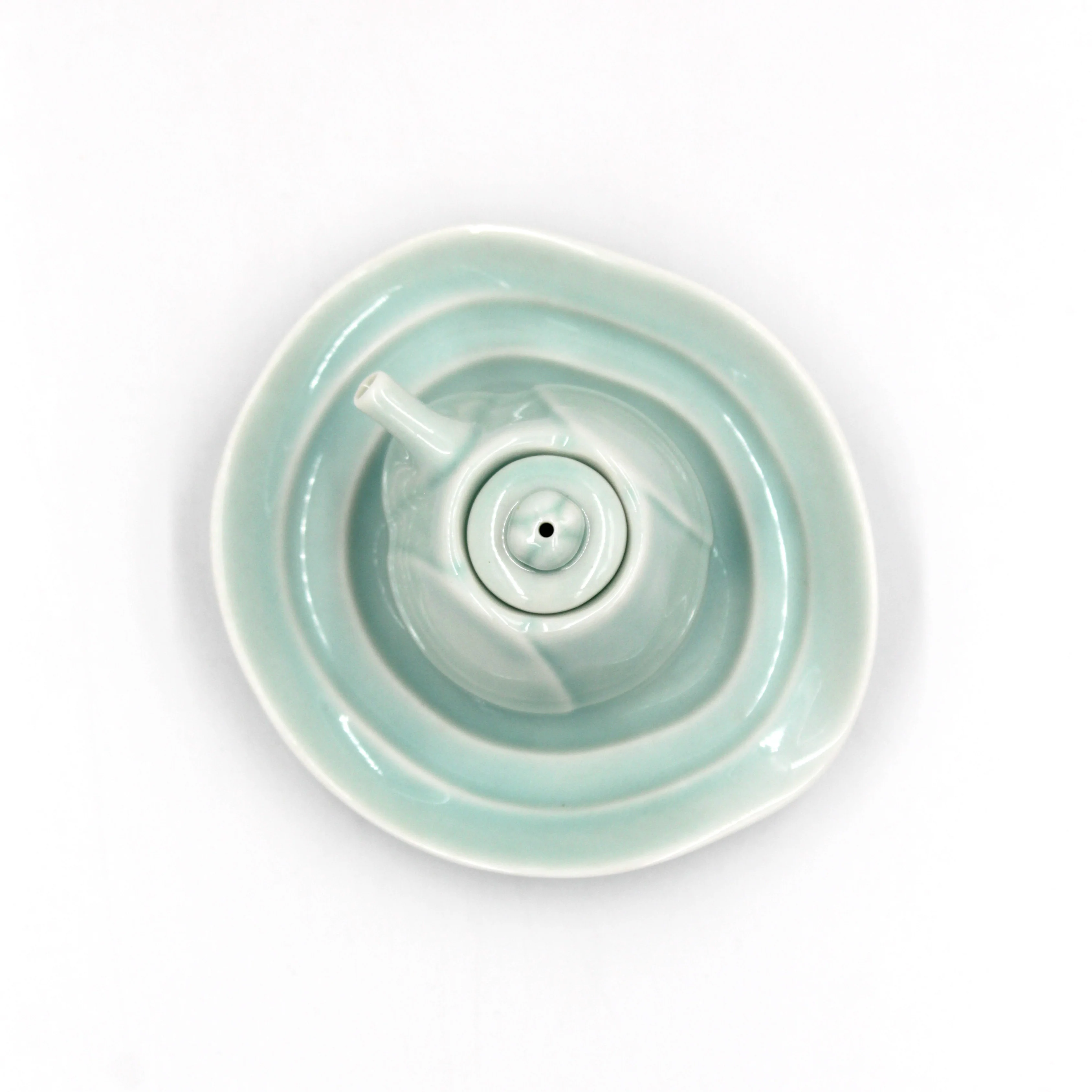 Lotus Bluegreen Soy Sauce Cruet and Saucer Set - Image 4