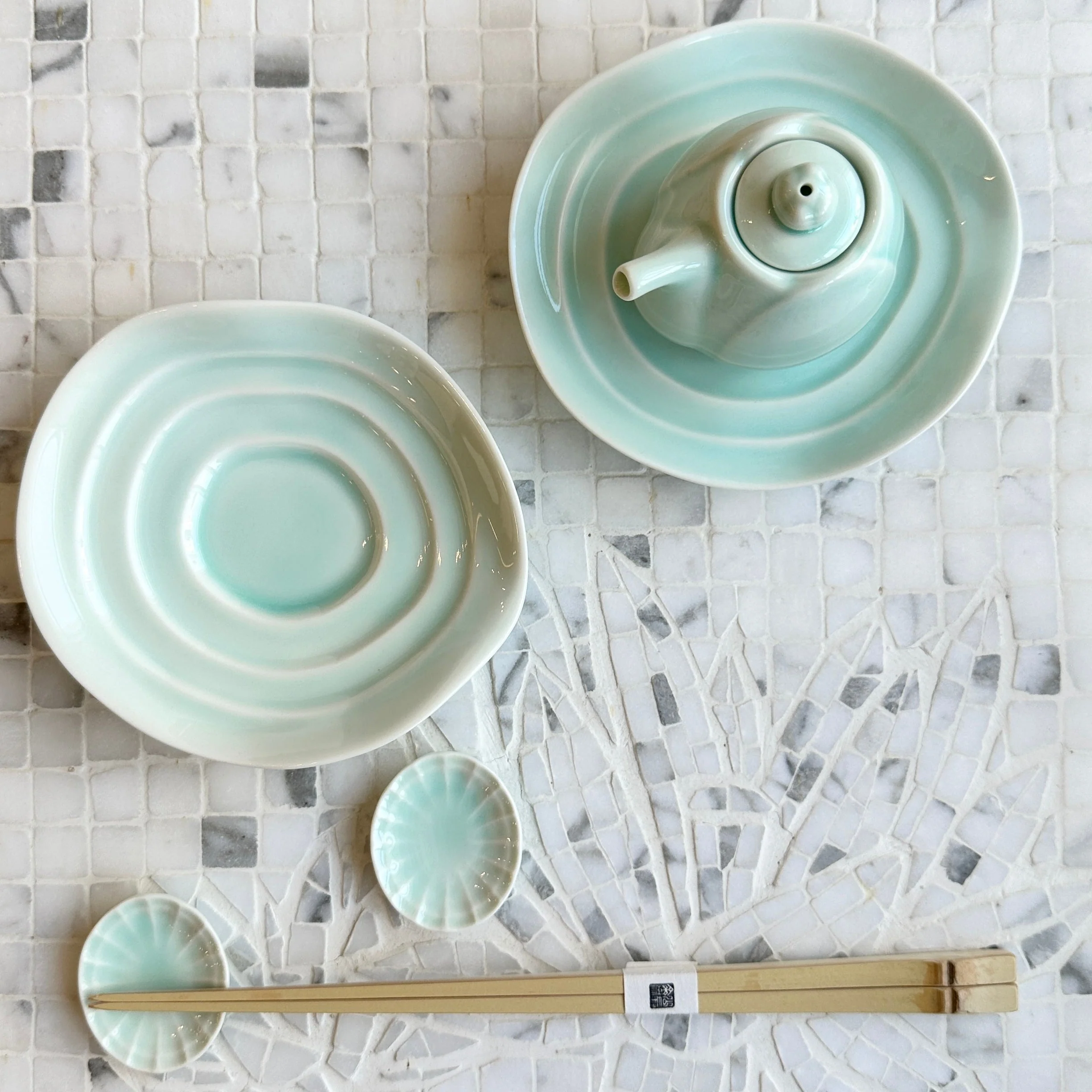 Lotus Bluegreen Soy Sauce Saucer - Image 6
