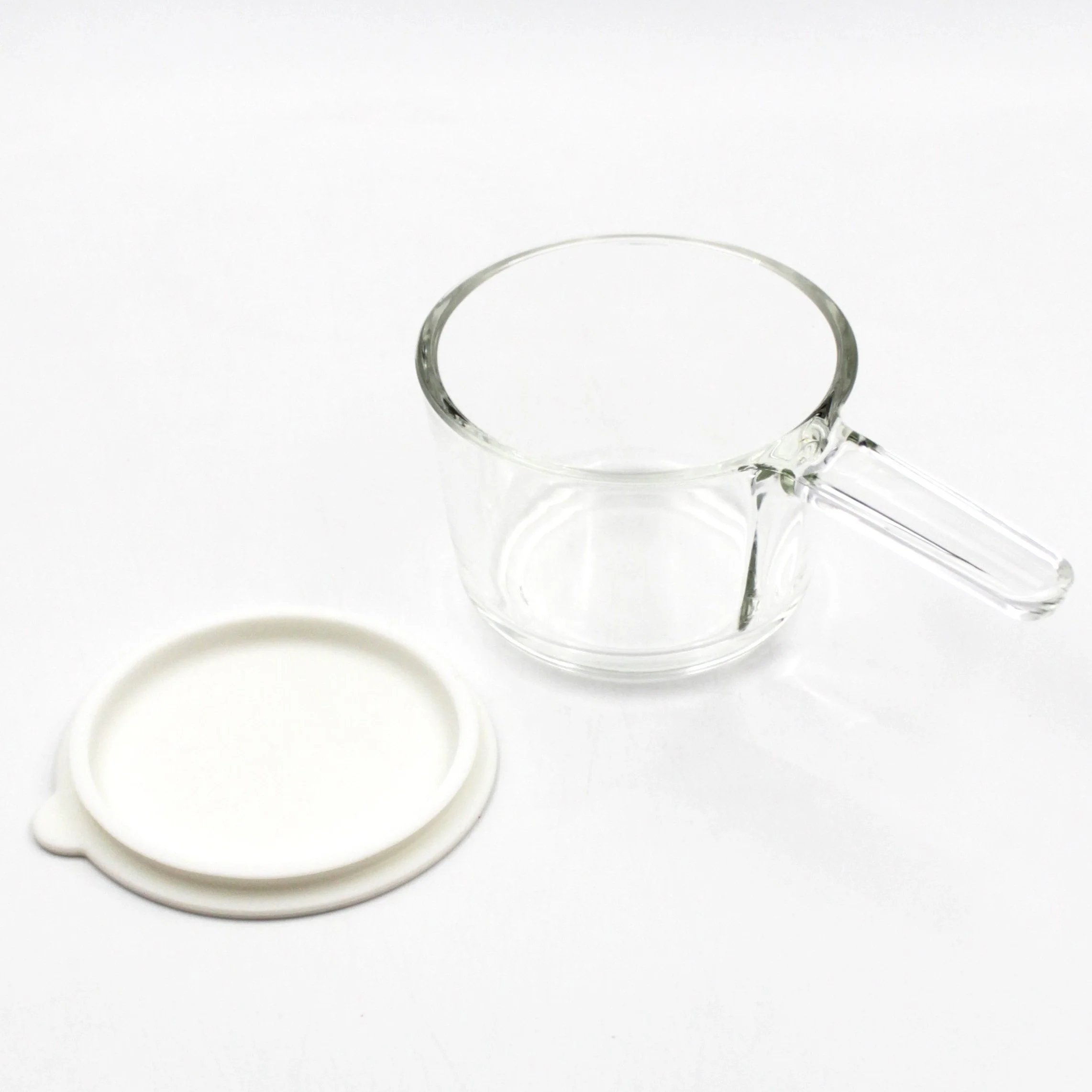 One-Handle Glass Petite Pot with Silicone Lid - Image 3