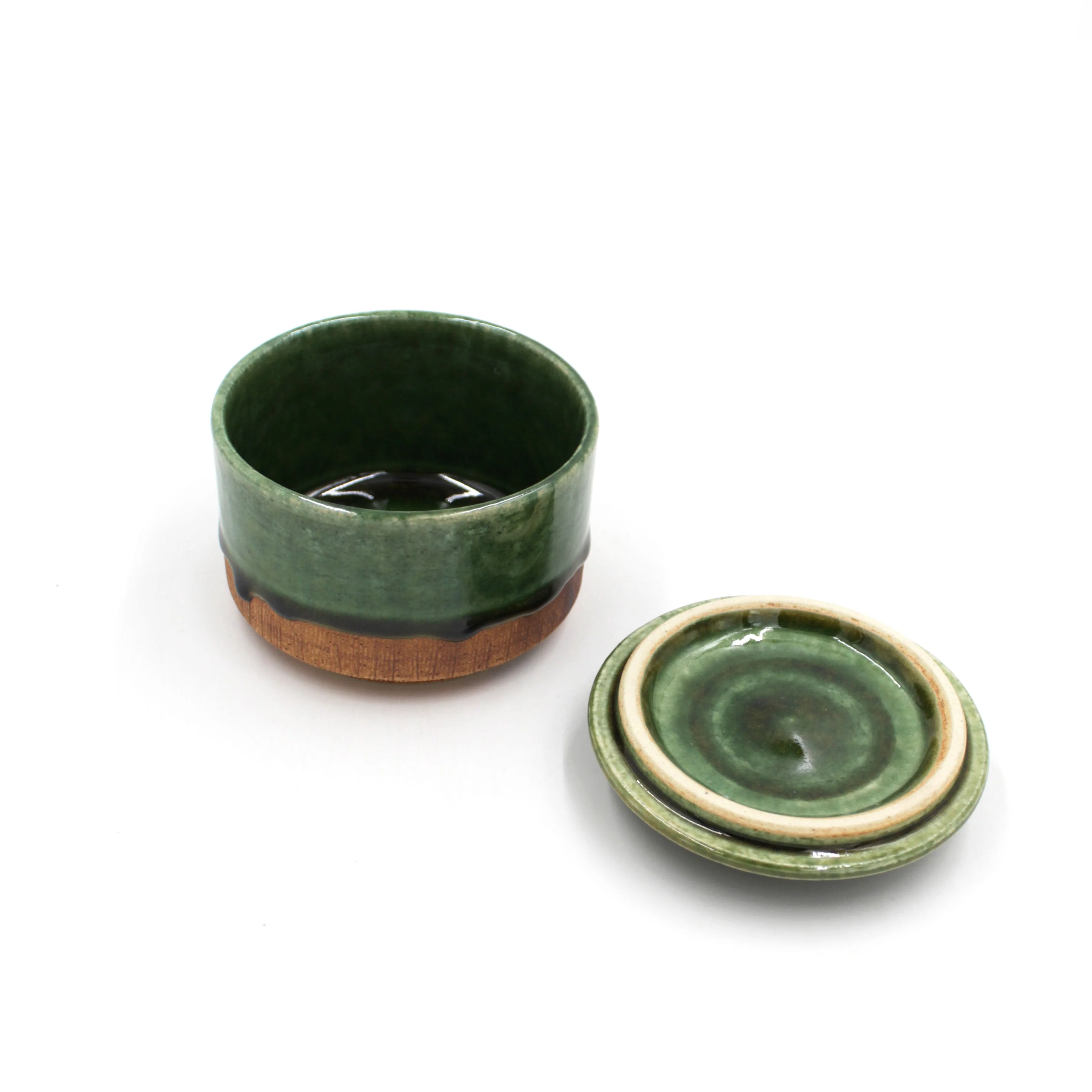 Oribe-Kushime Small Bowl with Lid - Image 4