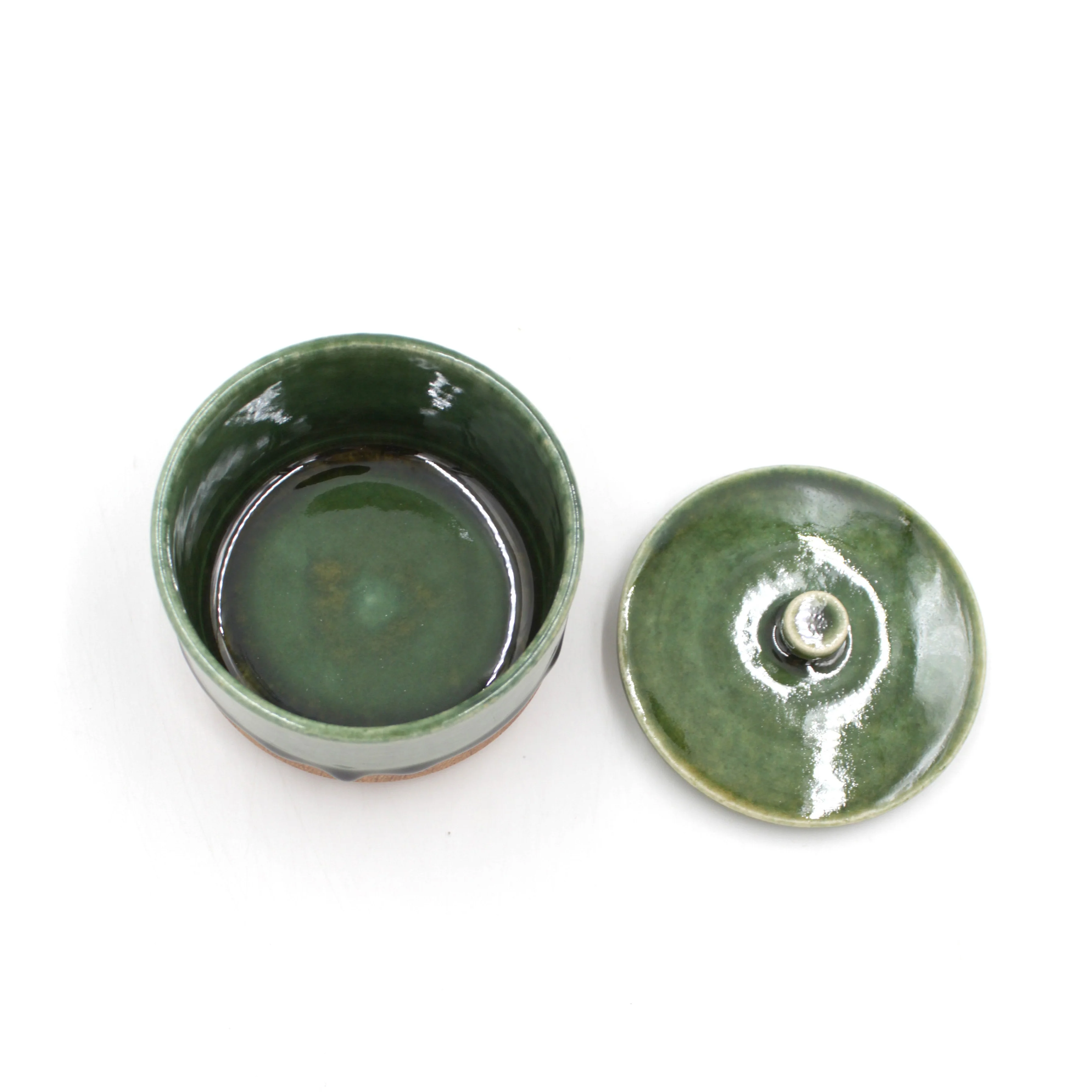 Oribe-Kushime Small Bowl with Lid - Image 6