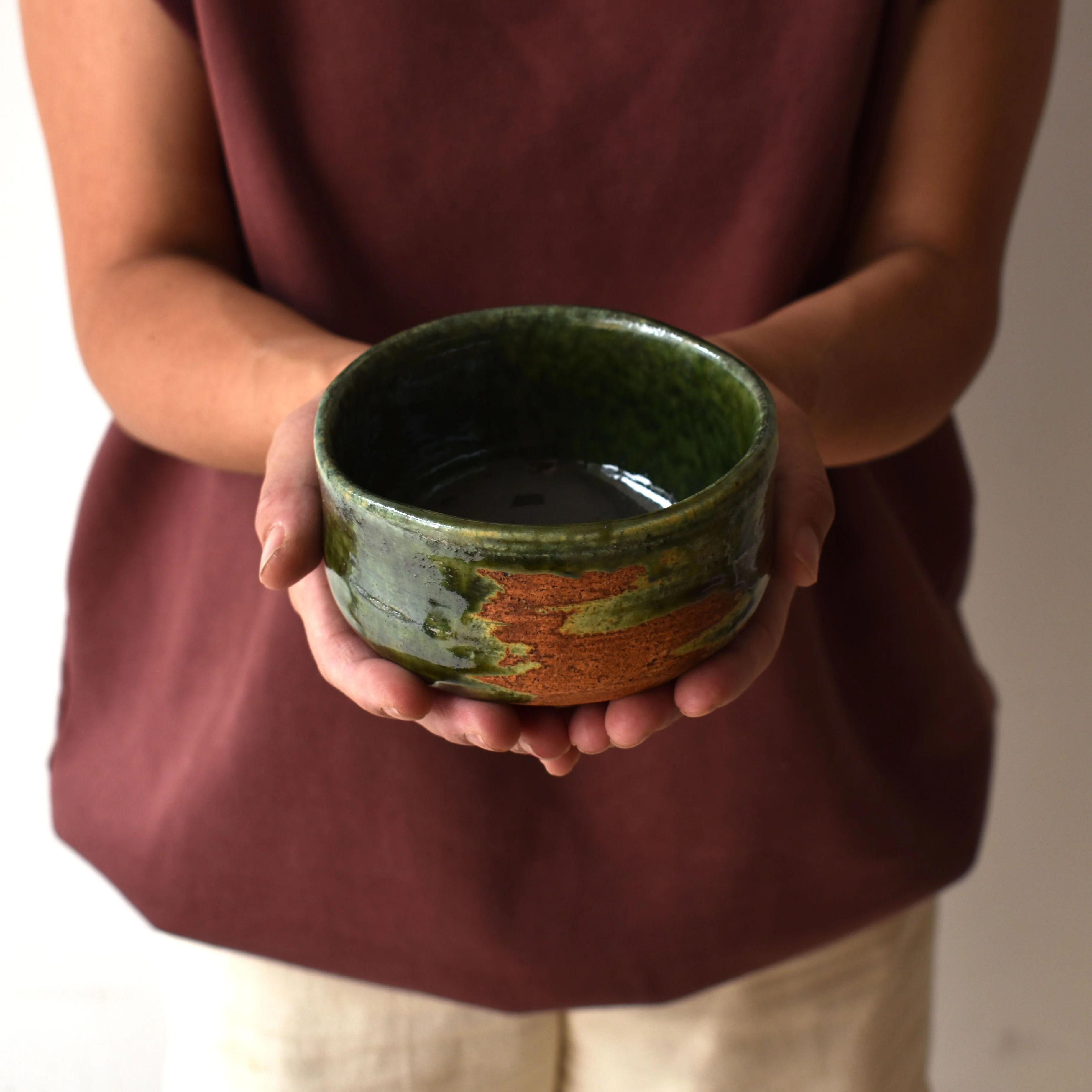 Oribe-Nagashi Matcha Bowl - Image 5