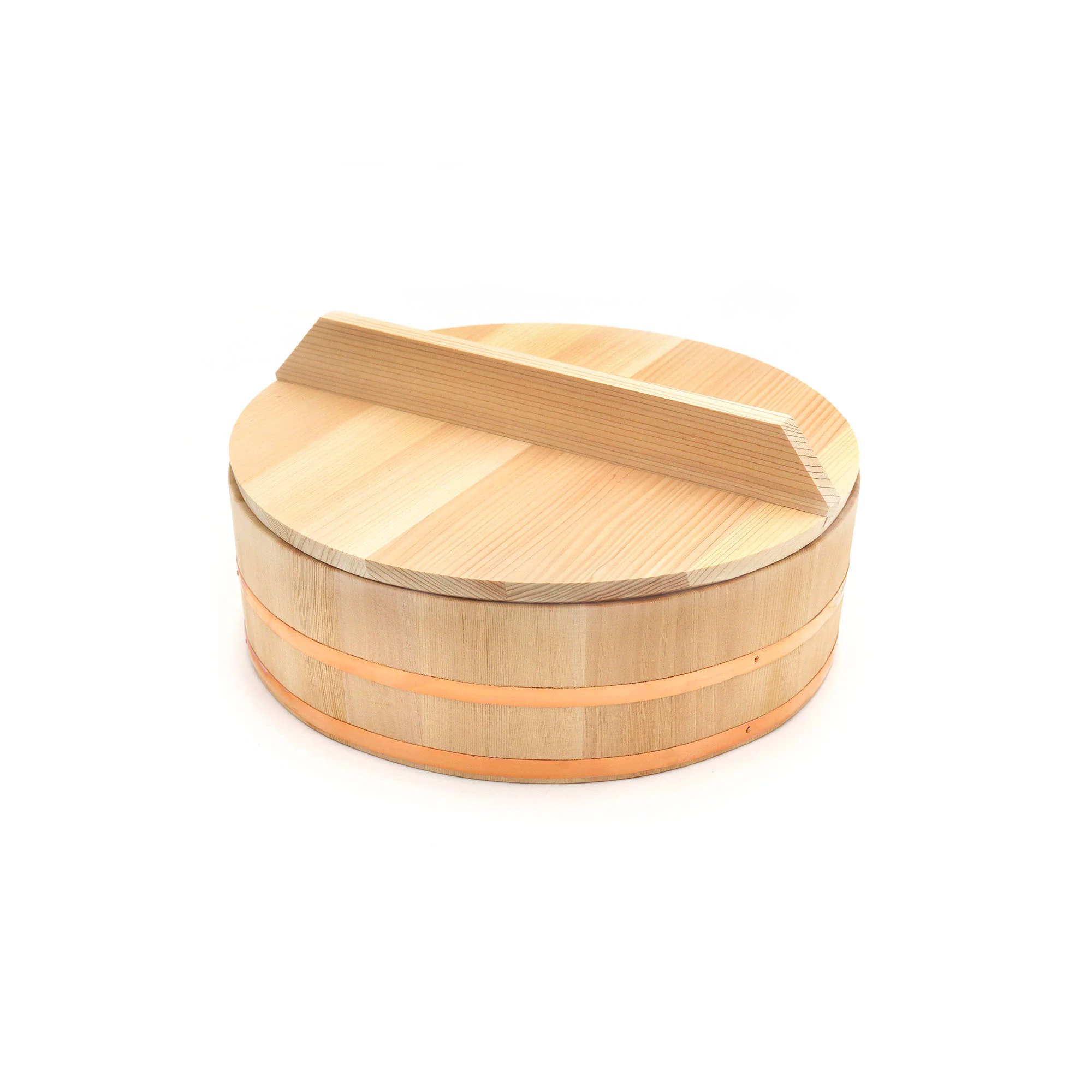 Sawara Cypress Handai Sushi Bowl with Lid - Image 3