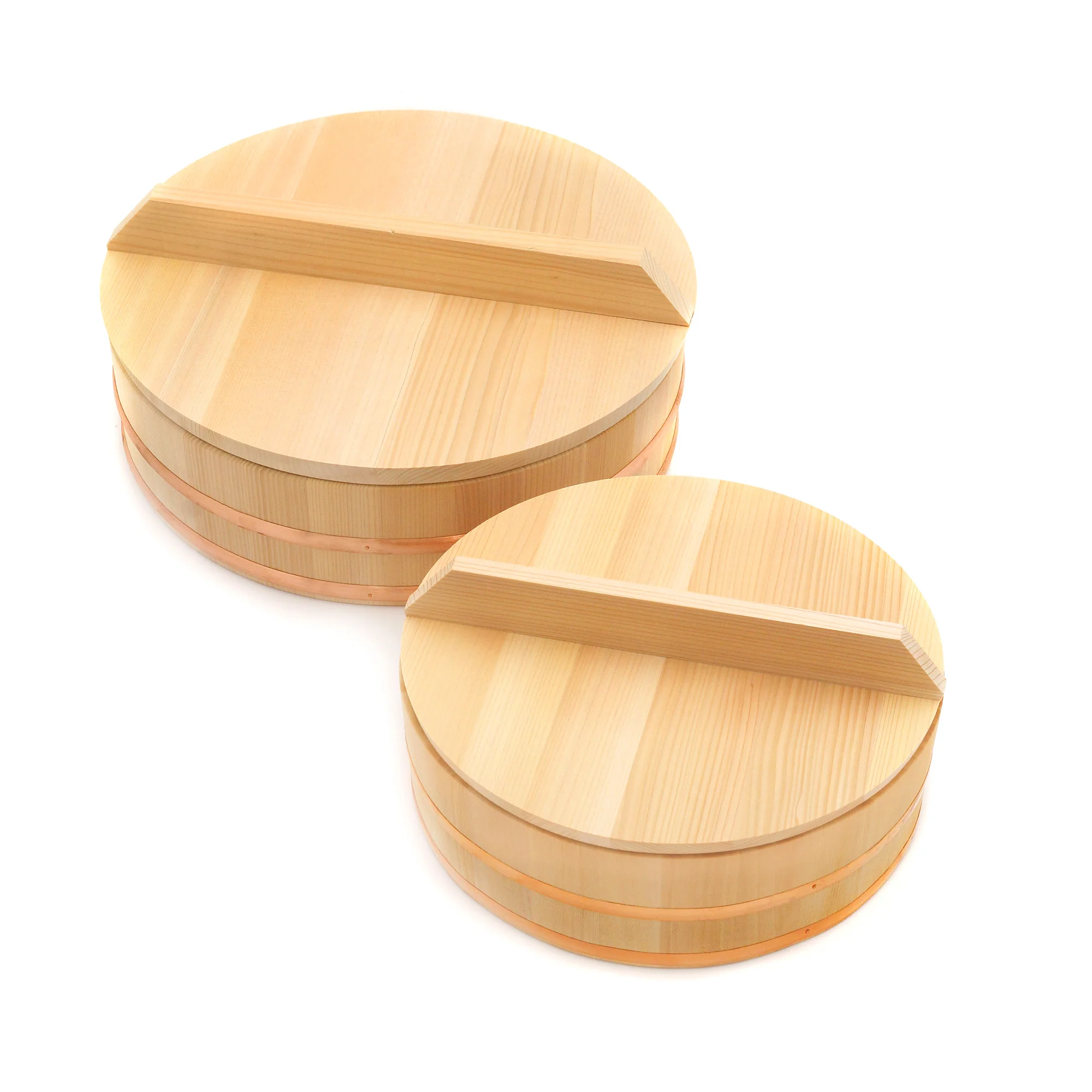 Sawara Cypress Handai Sushi Bowl with Lid - Image 5
