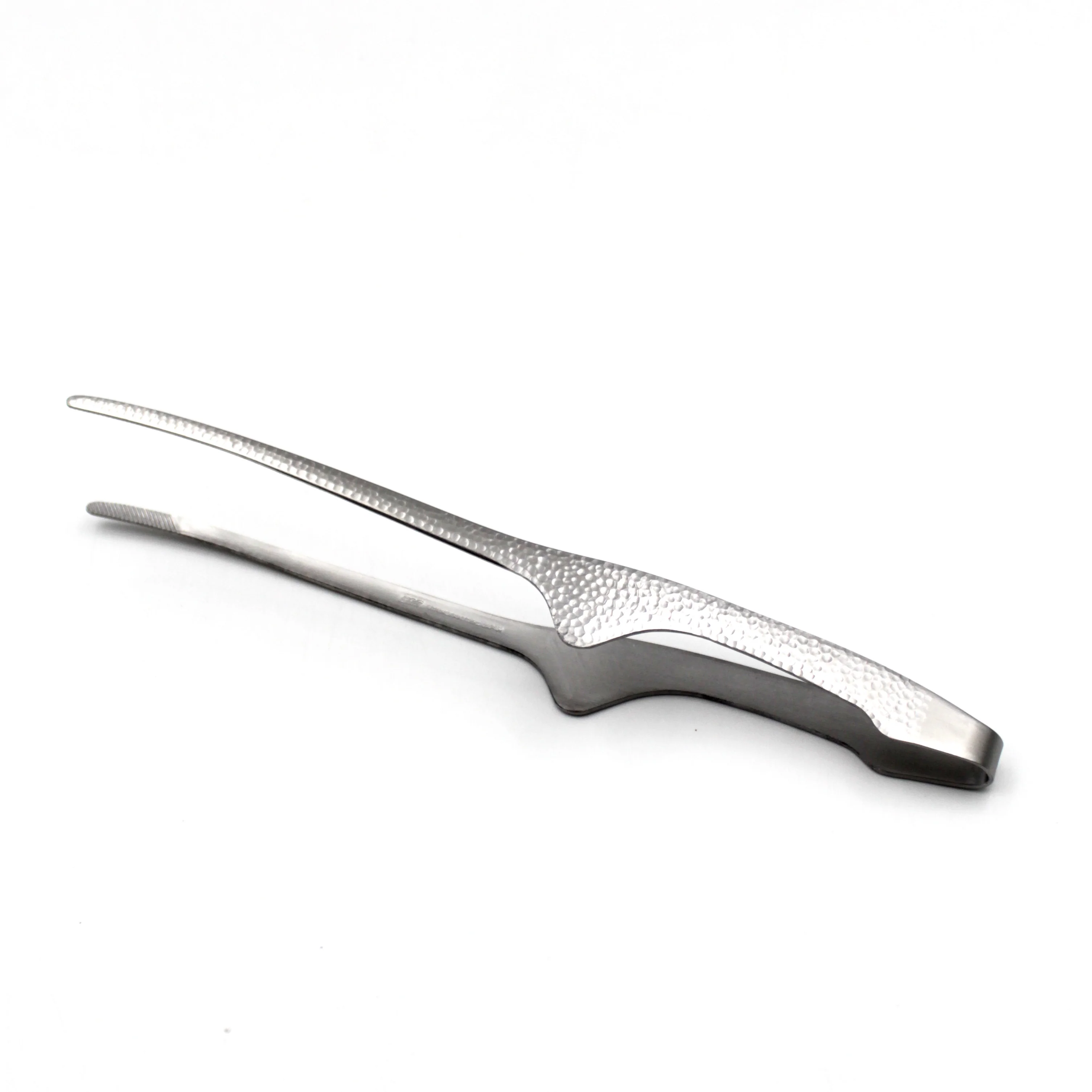 Stainless Steel Skinny Tongs Premium (Hammered Finish) - Image 3