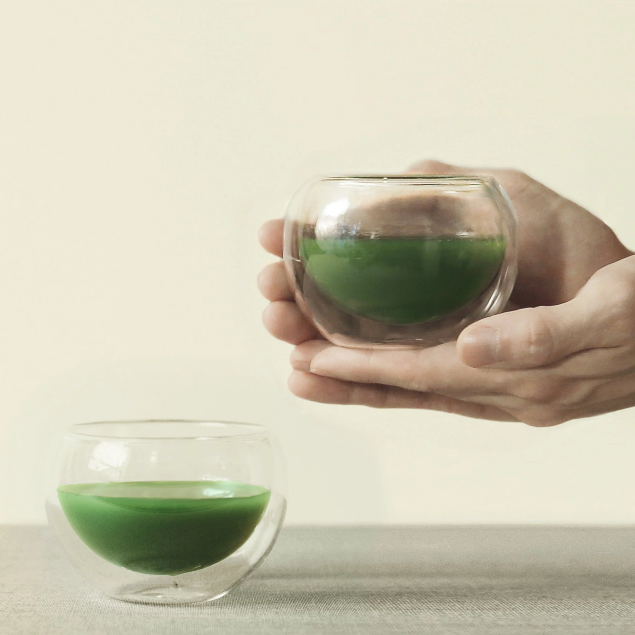 Twin Cloud Matcha Glass Cup Set - Image 3